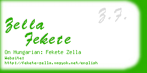 zella fekete business card
